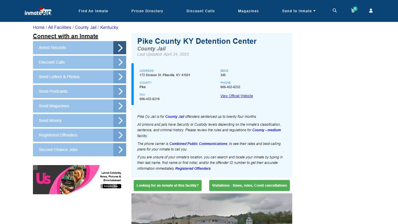 Pike County KY Detention Center - Inmate Locator - Pikeville, KY
